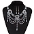 AB Crystal Bead Gothic Costume Choker Necklace And Earring Set In Silver Plating - view 6