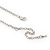 Black/White Enamel 'Leaf' Necklace & Drop Earrings Set In Silver Plating - 40cm Length/ 6cm Extension - view 4