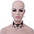 Victorian/ Gothic/ Burlesque Black Bead Choker And Earrings Set - view 2