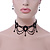 Victorian/ Gothic/ Burlesque Black Bead Choker And Earrings Set - view 3