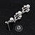Bridal Simulated Pearl/Crystal Y-Necklace & Drop Earring Set In Silver Metal - 44cm Length/5cm Extension - view 10