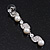 Stunning Bridal Simulated Pearl/Crystal Y-Necklace & Drop Earring Set In Silver Metal - 46cm Length/5cm Extension - view 8