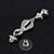 Bridal Swarovski Crystal Bib Necklace & Drop Earrings Set In Silver Plating - 44cm Length/ 5cm Extension - view 10
