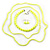 3-Piece Neon Yellow Acrylic Necklace & Drop Earrings Set - 102cm Length - view 2