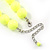3-Piece Neon Yellow Acrylic Necklace & Drop Earrings Set - 102cm Length - view 5