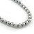 Light Grey Glass Bead Necklace & Drop Earring Set In Silver Metal - 38cm Length/ 4cm Extension - view 6