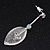 Delicate Bridal Diamante Floral Mesh 'Y'-Necklace & Drop Earrings Set In Silver Plating - 40cm Length/ 4cm Extension - view 11