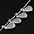 Delicate Bridal Diamante Leaf&Flower Mesh 'Y'-Necklace & Drop Earrings Set In Silver Plating - 38cm Length/ 5cm Extension - view 8