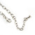 Light Blue Enamel Oval Geometric Chain Necklace & Drop Earrings Set In Rhodium Plating - 38cm Length/ 6cm Extension - view 6