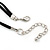 Long Black Resin Nugget Tassel Necklace and Earring Set In Silver Tone - 64cm Length (5cm extension) - view 7