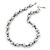Light Grey/ Metallic Grey Simulated Glass Pearl Necklace & Bracelet Set In Silver Plating - 38cm Length/ 4cm Extension - view 2