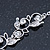 Clear Austrian Crystal 'Butterfly' Necklace & Drop Earring Set In Rhodium Plating - 40cm Length/ 6cm Extension - view 11