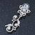 Clear Austrian Crystal 'Butterfly' Necklace & Drop Earring Set In Rhodium Plating - 40cm Length/ 6cm Extension - view 9