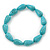 Turquoise Bead Necklce, Drop Earrings & Flex Bracelet - 40cm Length - view 5