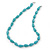 Turquoise Bead Necklce, Drop Earrings & Flex Bracelet - 40cm Length - view 7