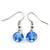 Blue/White Semiprecious Stone & Silver Metal Bead Multistrand Necklace & Drop Earrings Set - 50cm Length/ 5cm Extension - view 6
