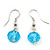 Turquoise & Crystal Floating Bead Necklace & Drop Earring Set - 52cm Length (5cm extension) - view 6