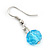 Turquoise & Crystal Floating Bead Necklace & Drop Earring Set - 52cm Length (5cm extension) - view 11
