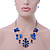 Blue Shell & Crystal Floating Bead Necklace & Drop Earring Set - 52cm L/ 5cm Ext - view 13