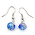 Blue Shell & Crystal Floating Bead Necklace & Drop Earring Set - 52cm L/ 5cm Ext - view 12