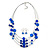 Blue Shell & Crystal Floating Bead Necklace & Drop Earring Set - 52cm L/ 5cm Ext - view 15