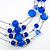 Blue Shell & Crystal Floating Bead Necklace & Drop Earring Set - 52cm L/ 5cm Ext - view 9
