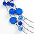 Blue Shell & Crystal Floating Bead Necklace & Drop Earring Set - 52cm L/ 5cm Ext - view 3