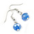 Blue Shell & Crystal Floating Bead Necklace & Drop Earring Set - 52cm L/ 5cm Ext - view 6