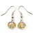 Sandy Yellow Square Shell & Crystal Floating Bead Necklace & Drop Earring Set - 52cm L/ 6cm Ext - view 5