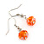 Rusty Orange Shell & Crystal Floating Bead Necklace & Drop Earring Set - 52cm L/ 5cm Ext - view 6