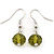 Lime Green Square Shell & Crystal Floating Bead Necklace & Drop Earring Set - 52cm Length/ 6cm extension - view 6