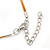 Rusty Orange Square Shell & Crystal Floating Bead Necklace & Drop Earring Set - 52cm L/ 6cm Ext - view 5