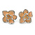Cream Enamel Flower & Butterfly Necklace & Stud Earring Set In Rhodium Plating - 36cm Length/ 5cm Extension - view 4
