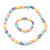 Children's Multicoloured Acrylic Heart Flex Necklace & Flex Bracelet Set