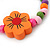 Children's Multicoloured Floral Wooden Flex Necklace & Flex Bracelet Set - view 6