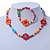 Children's Multicoloured Floral Wooden Flex Necklace & Flex Bracelet Set - view 2