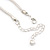 Light Silver Tone Coral Bead Floral Necklace & Drop Earrings Set - 38cm Length/ 7cm extender - view 6