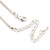 Black Enamel Diamante Floral Necklace & Drop Leaf Earrings Set In Rhodium Plated Metal - 40cm Length/ 7cm extender - view 5