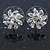 Clear Austrian Crystal Flower Pendant With Silver Tone Chain and Stud Earrings Set - 40cm L/ 5cm Ext - Gift Boxed - view 7