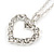 Clear Austrian Crystal Open Cut Heart Pendant With Silver Tone Chain and Stud Earrings Set - 40cm L/ 5cm Ext - Gift Boxed - view 4