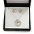 Clear Austrian Crystal Flower Pendant With Silver Tone Chain and Stud Earrings Set - 46cm L/ 5cm Ext - Gift Boxed - view 3