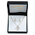 Clear Austrian Crystal Double Heart Pendant With Silver Tone Chain and Stud Earrings Set - 40cm L/ 5cm Ext - Gift Boxed - view 2