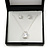 Princess Cut Clear CZ Pendant With Silver Tone Chain and Stud Earrings Set - 46cm L - Gift Boxed - view 2