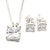 Princess Cut Clear CZ Pendant With Silver Tone Chain and Stud Earrings Set - 46cm L - Gift Boxed - view 10