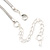 Light Blue Enamel Geometric Pendant Necklace & Drop Earrings Set In Rhodium Plated Metal - 40cm Length/ 8cm extender - view 4
