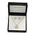 Clear Austrian Crystal Trinity Pendant With Gold Tone Chain and Round Stud Earrings Set - 46cm L/ 5cm Ext - Gift Boxed - view 2