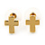 Clear Austrian Crystal Cross Pendant With Gold Tone Chain and Stud Earrings Set - 46cm L/ 5cm Ext - Gift Boxed - view 11