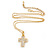 Clear Austrian Crystal Cross Pendant With Gold Tone Chain and Stud Earrings Set - 46cm L/ 5cm Ext - Gift Boxed - view 8