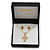 Clear Austrian Crystal Cross Pendant With Gold Tone Chain and Stud Earrings Set - 46cm L/ 5cm Ext - Gift Boxed - view 2