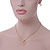 Clear Austrian Crystal Double Heart Pendant With Gold Tone Chain and Stud Earrings Set - 40cm L/ 5cm Ext - Gift Boxed - view 3